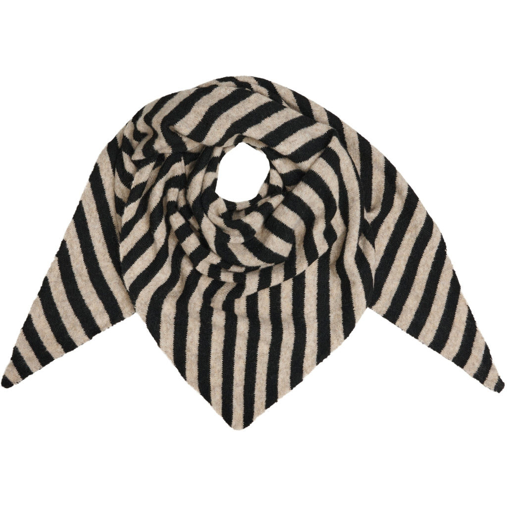 MARTA du château Tørklæde - 4082BA-MdcKitte Tørklæde i Black Beige