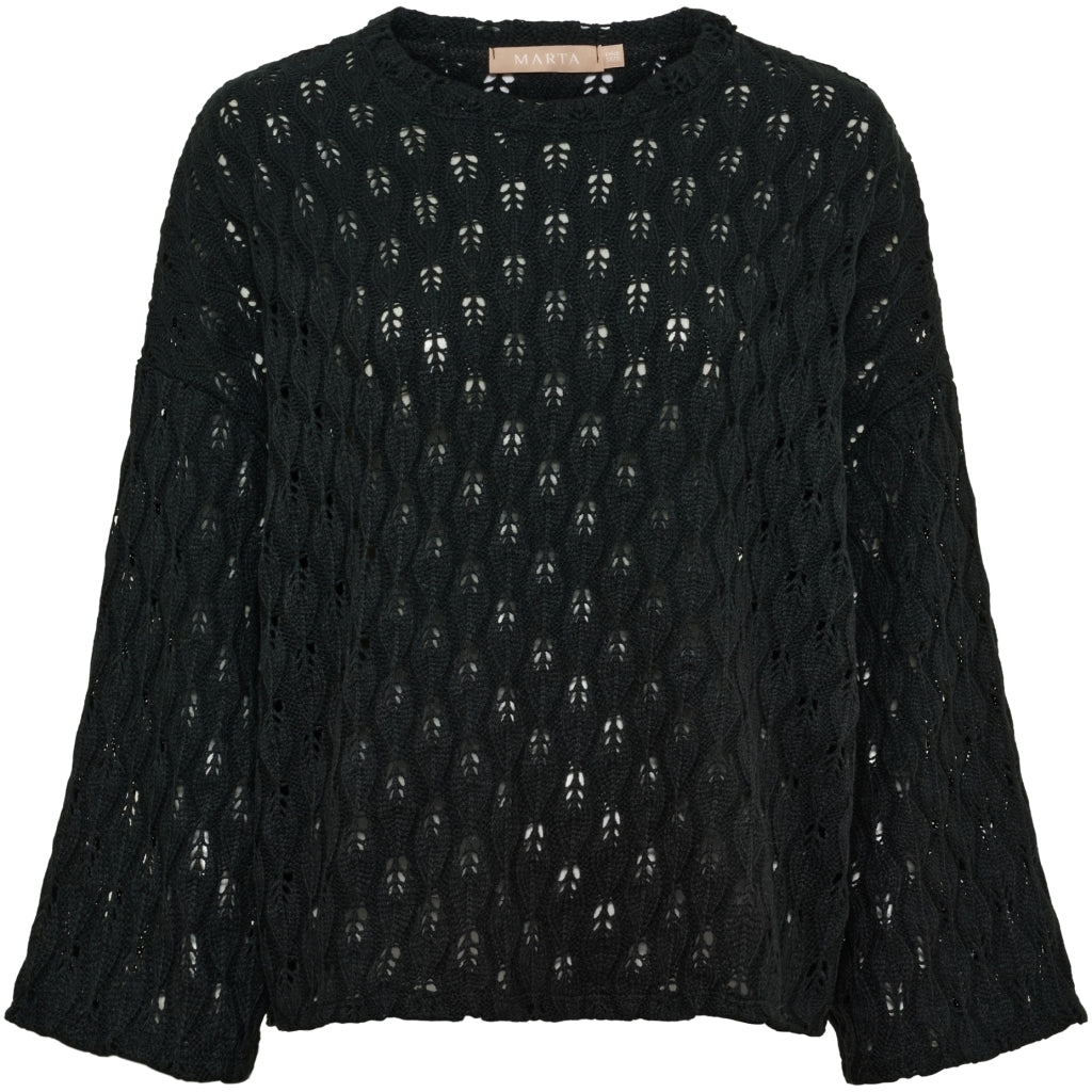 MARTA du château Bluse - 2785 MdcPeach Strik Bluse i Sort