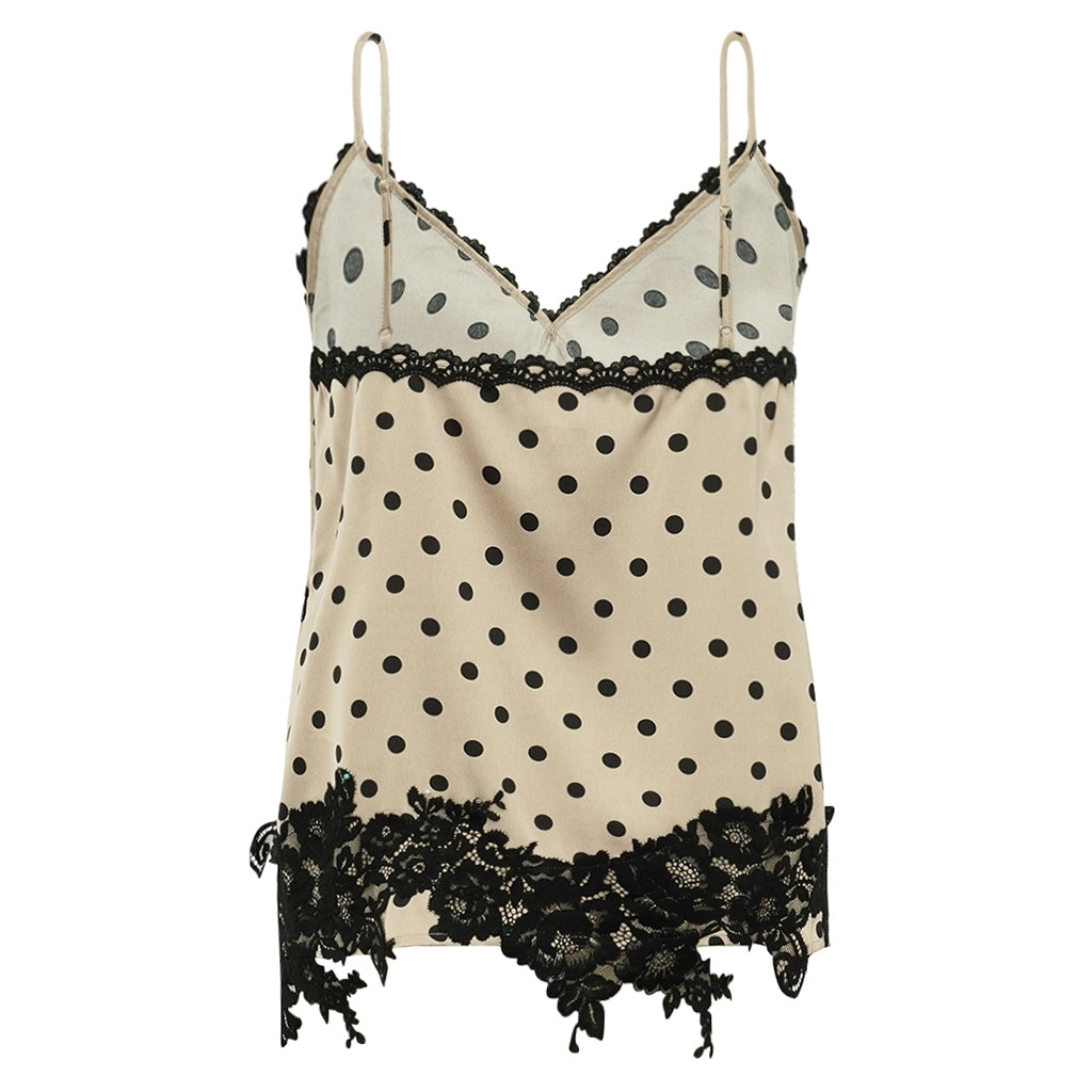 Gossia Top -  DagnyGO Jo Top i Latte Black Dots