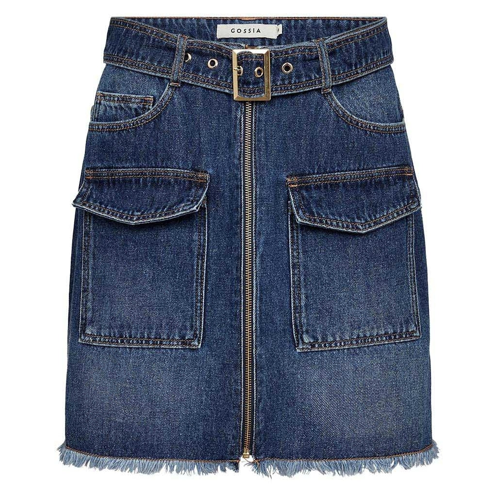 Gossia Nederdel - LizGO  Denim Nederdel i Dark Blue Wash