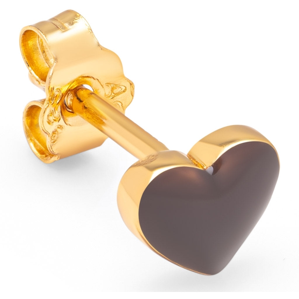 LULU Copenhagen Ørering - Love U Ørestik Hjerte i Cocos Powder