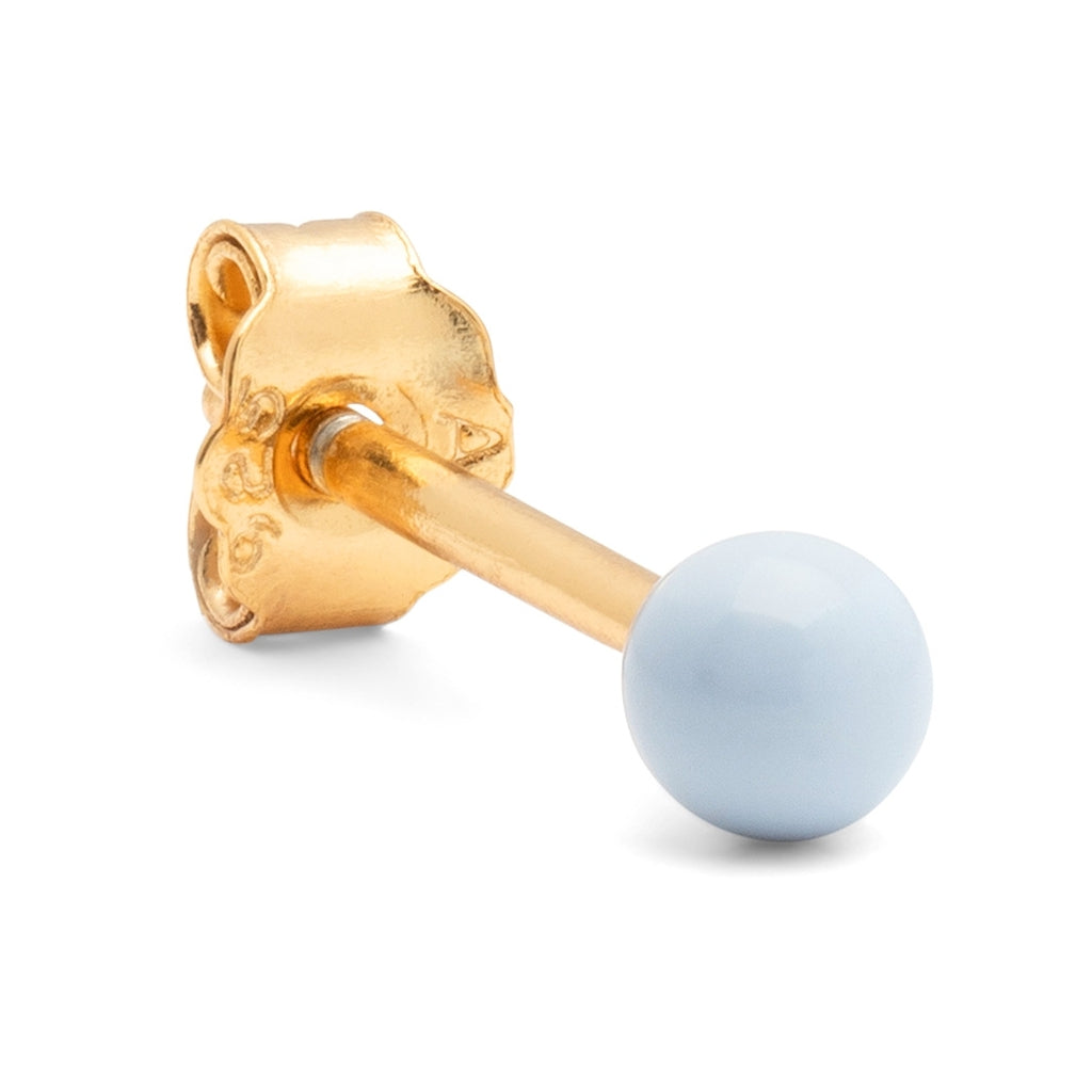LULU Copenhagen Øreringe - Color Ball Ørering i Skyeride Blue