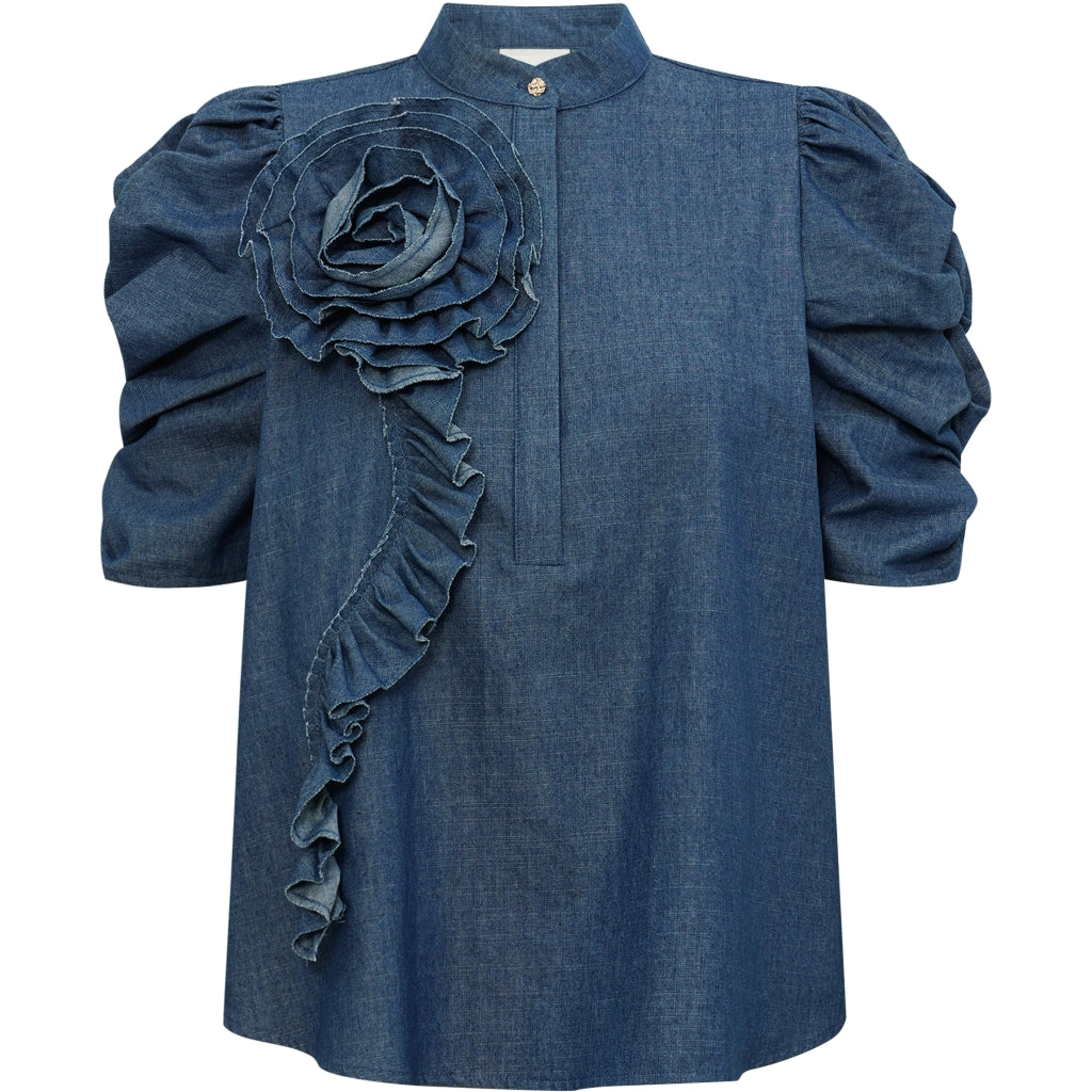 Gossia Bluse - ZabinaGO CI Bluse i Denim Chambrey Blå