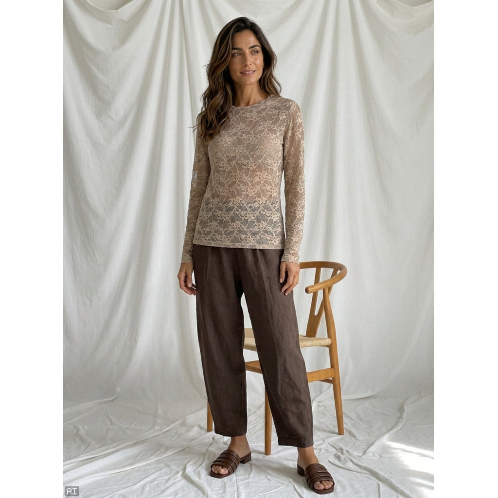 MARTA du château Bluse - 8941 MdcPrimula LS Blonde Bluse i Fango