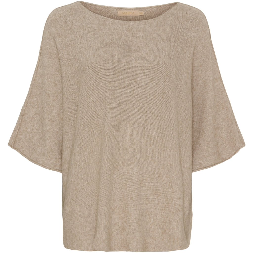 MARTA du château Strik - 5003 MdcSia Strik Bluse i Medium Beige