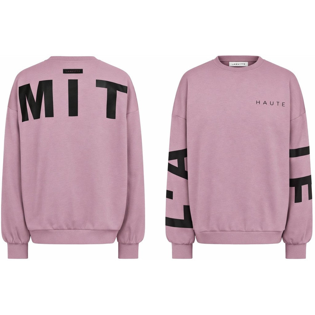 Haute L´amitié Sweat - Maxi Split Logo Sweat i Misty Rose