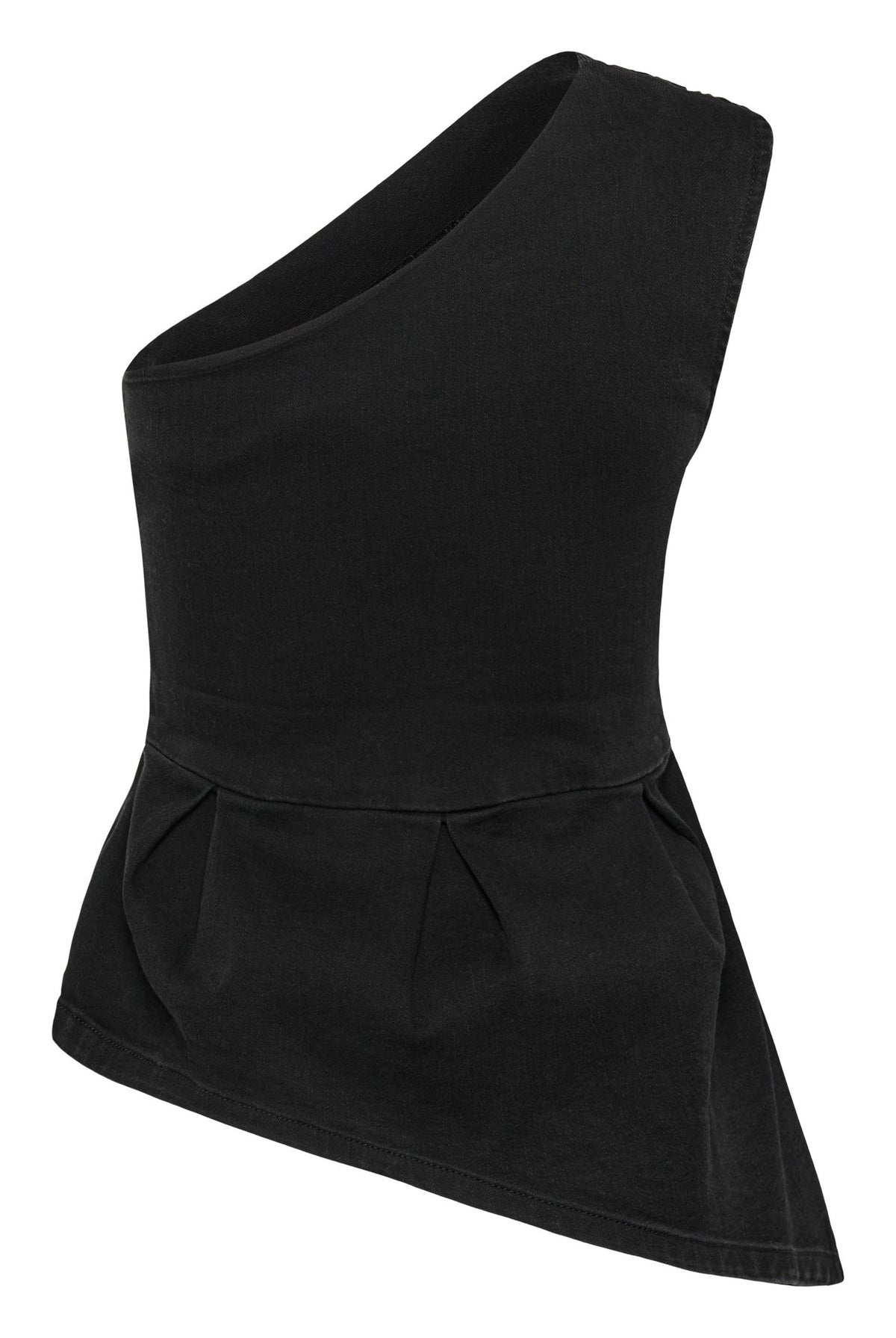 My Essential Wardrope Top - MwFreja Denim Top i Black Wash
