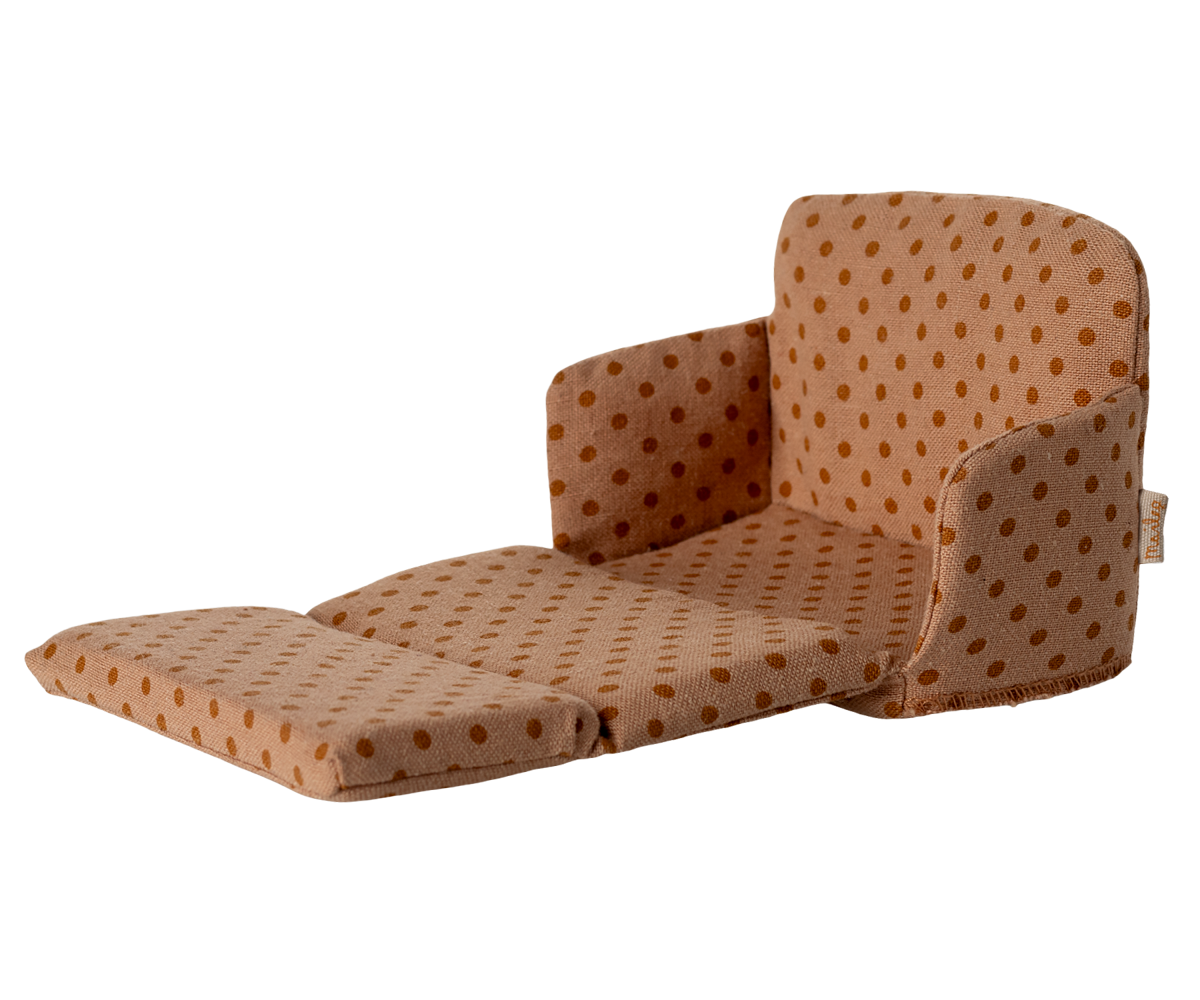 Maileg Møbler - Sovesofa Til Mus Med i Rosa Med Prikker
