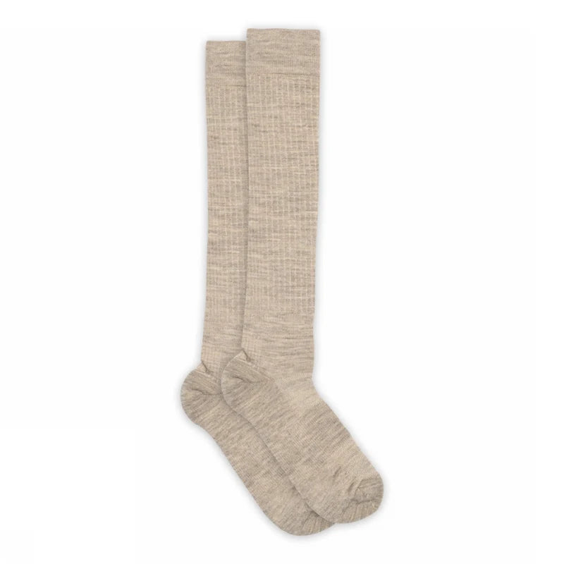 Mp Women Strømper - 89511 Katrine Knæstrømper i Light Brown Melange