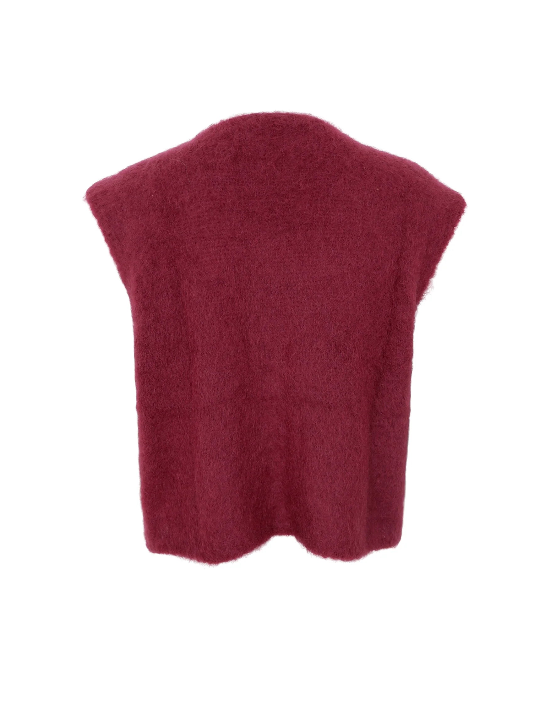Black Colour Vest - BcBjoerk Strik Vest med Knapper i Plum