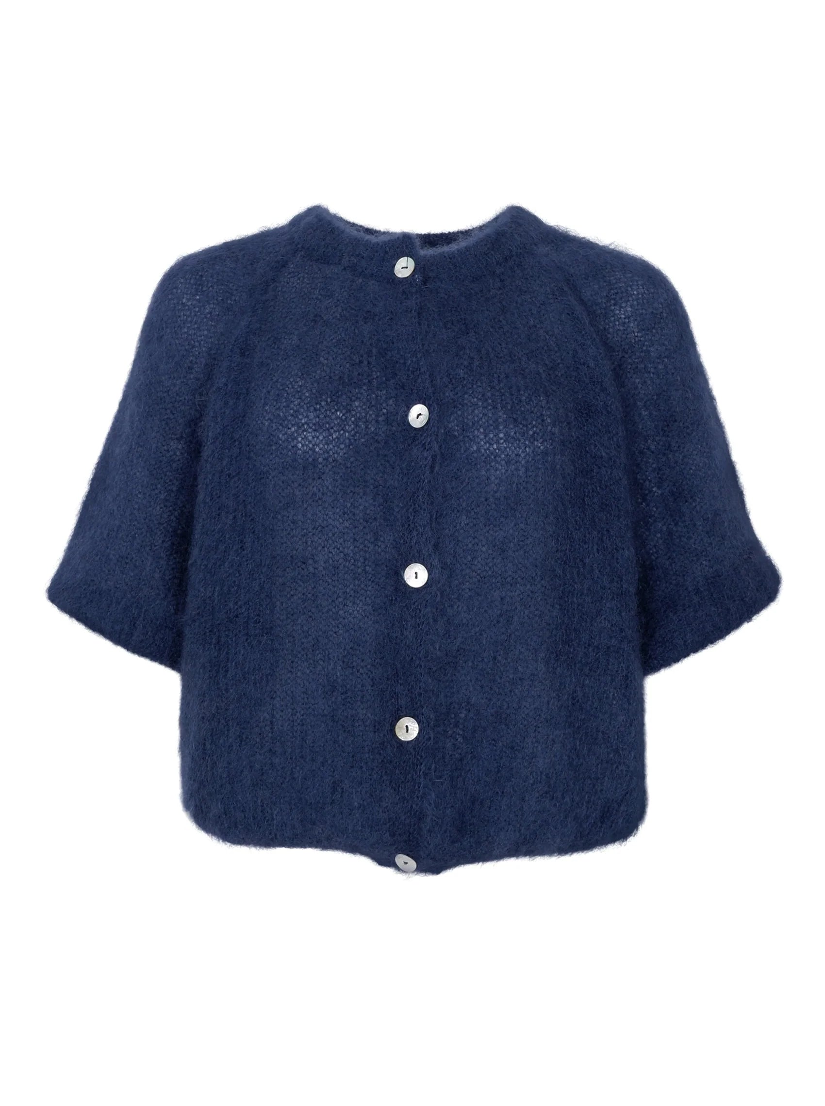 Black Colour Cardigan - BcBjoerk Patent Strik Cardigan i Navy