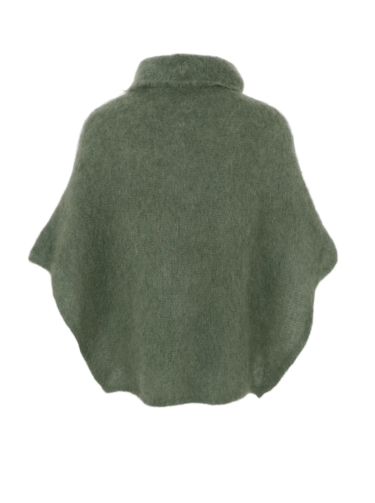 Black Colour Poncho - BcBjoerk Roll Neck Poncho i Army