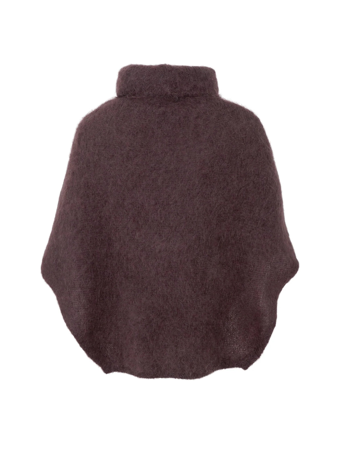 Black Colour Poncho - BcBjoerk Roll Neck Poncho i Coffee