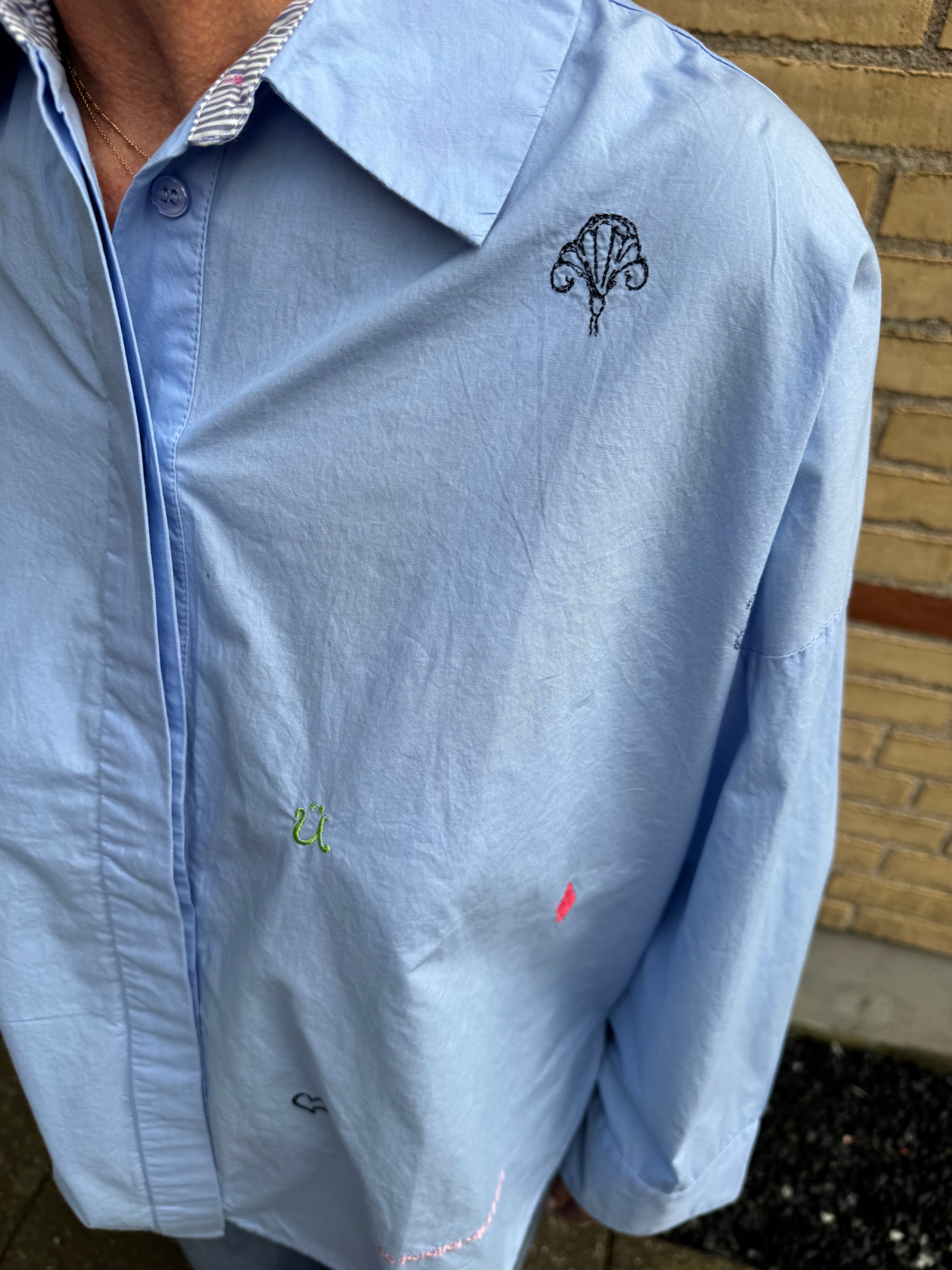 Nümph Skjorte - NuJune Skjorte i Hydrangea Blå