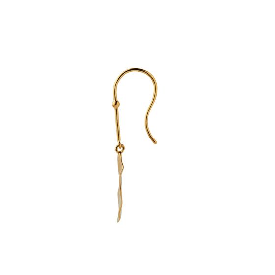 Stine A Ørering - Hook With Golden Refection Moon Ørering i Guld Til Venstre Øre