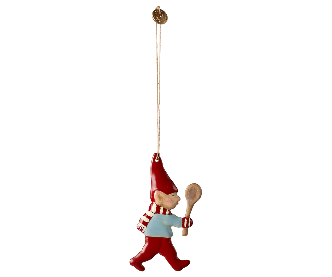 Maileg Julepynt - Metal Ornament Nisse med Ske