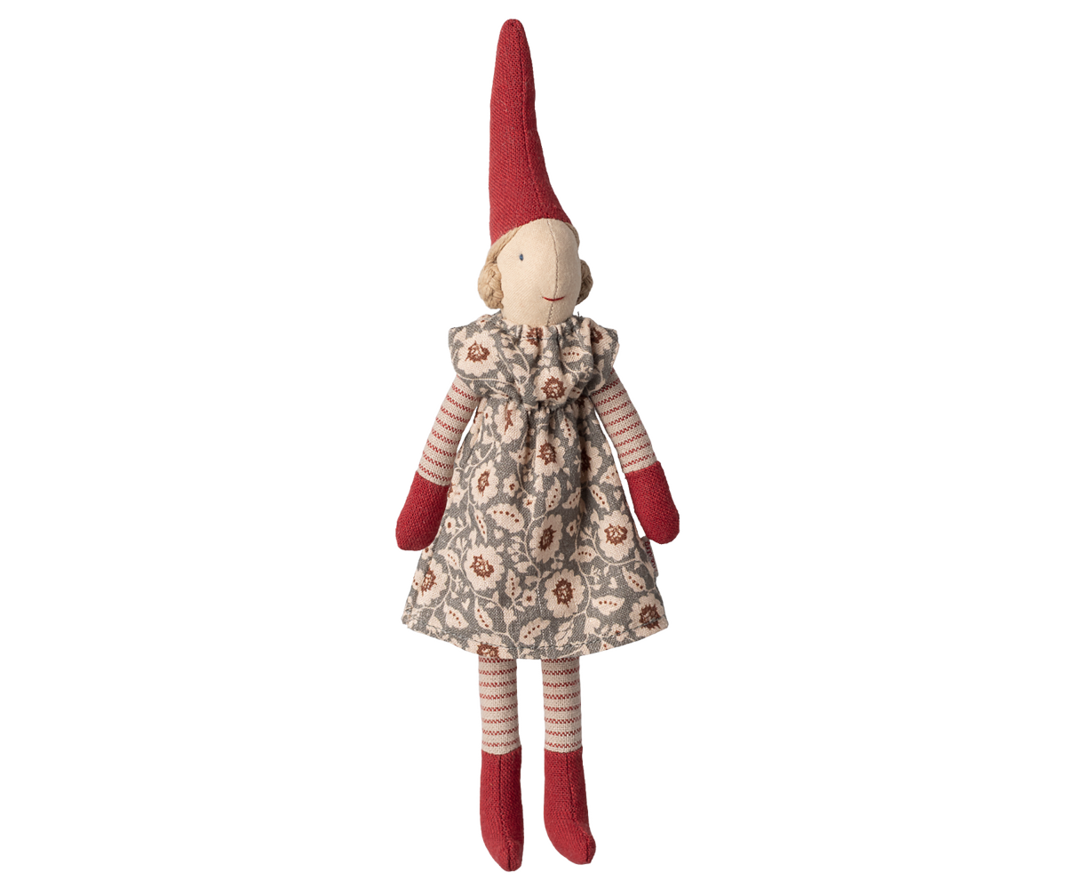 Maileg Nisse - Pixy Kravlenisse str. 1 Pige Vinter Mint Kjole