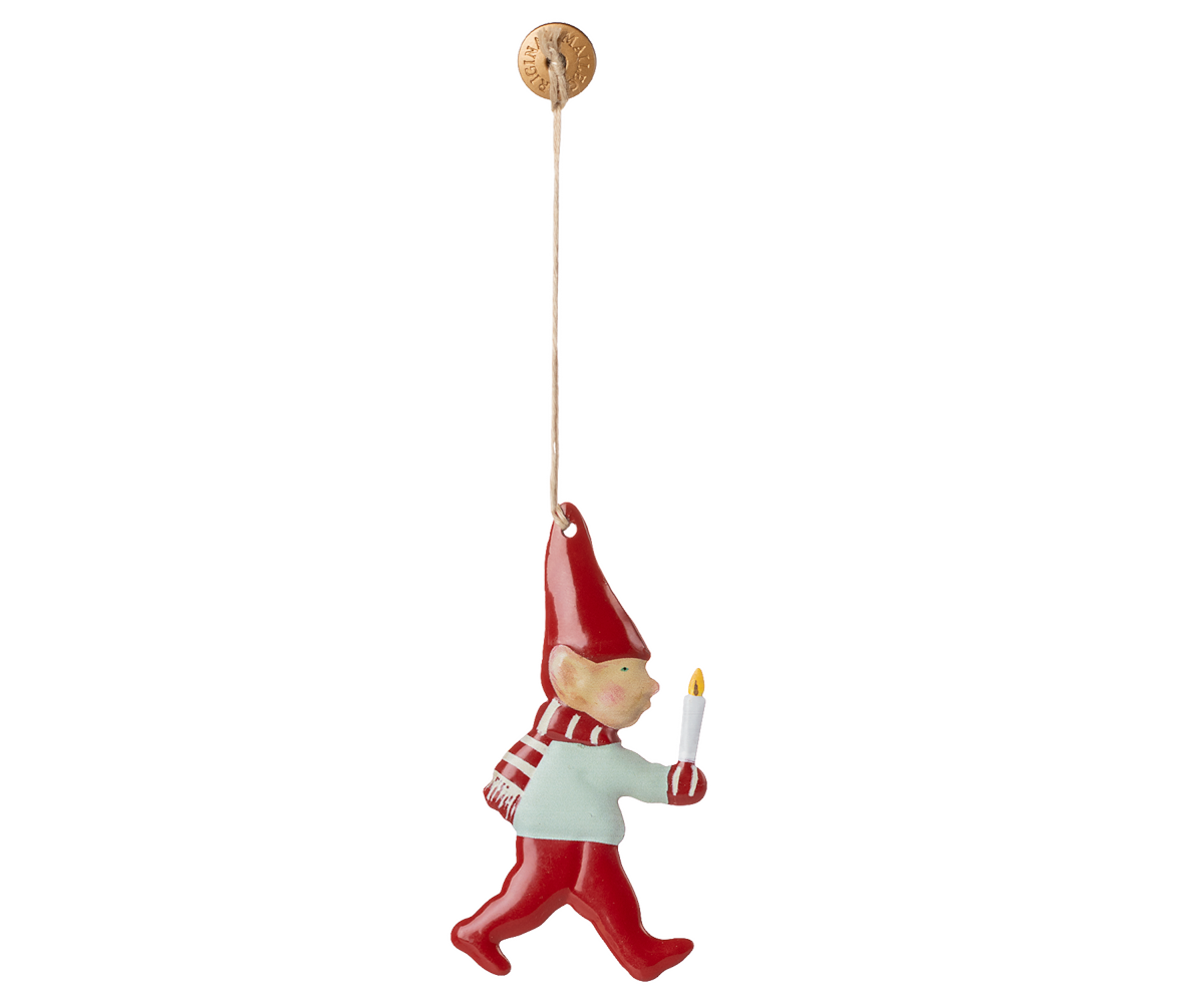 Maileg Julepynt - Metal Ornament Nisse Med Stearinlys