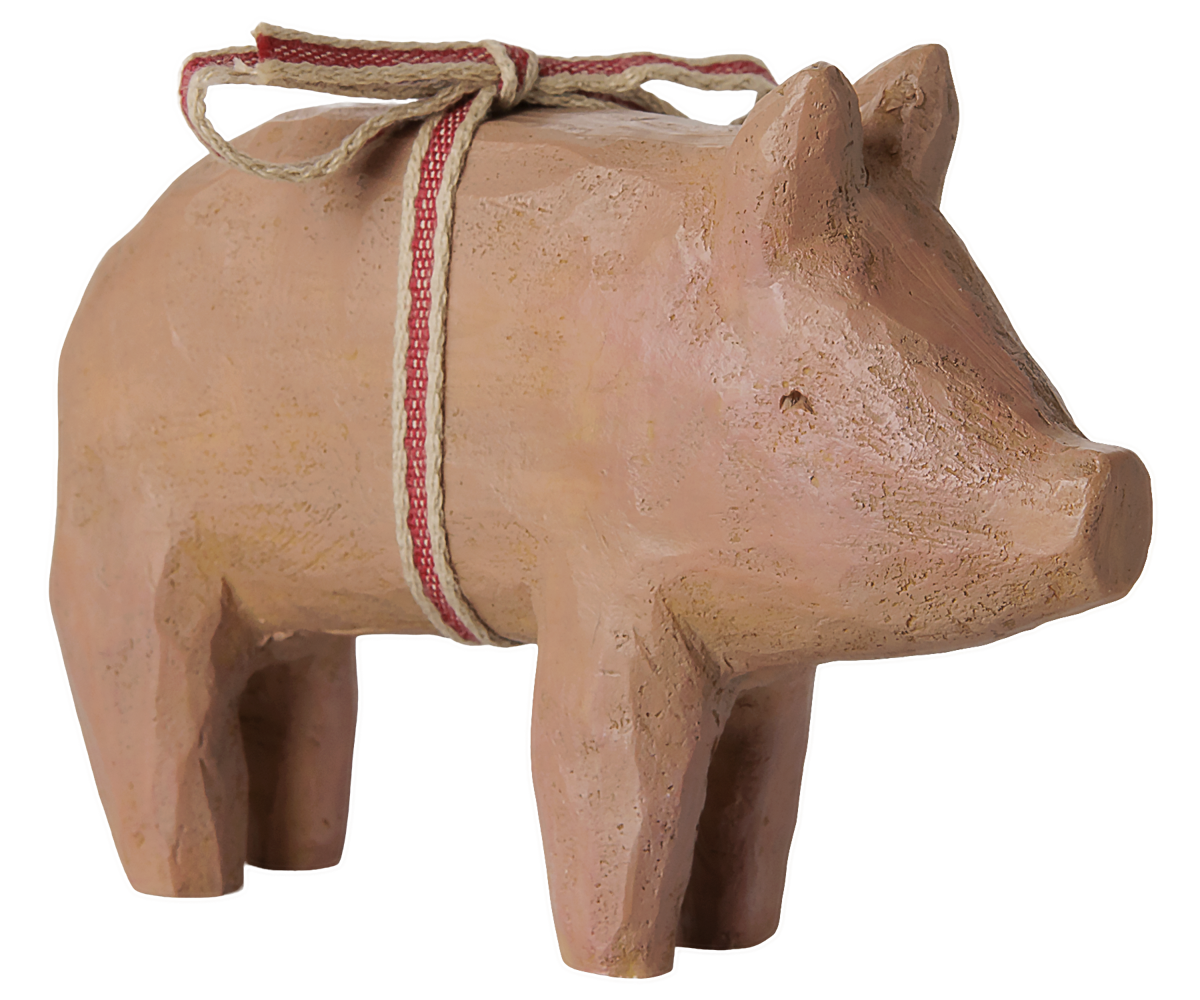 Maileg Julepynt - Gris med Bånd Medium