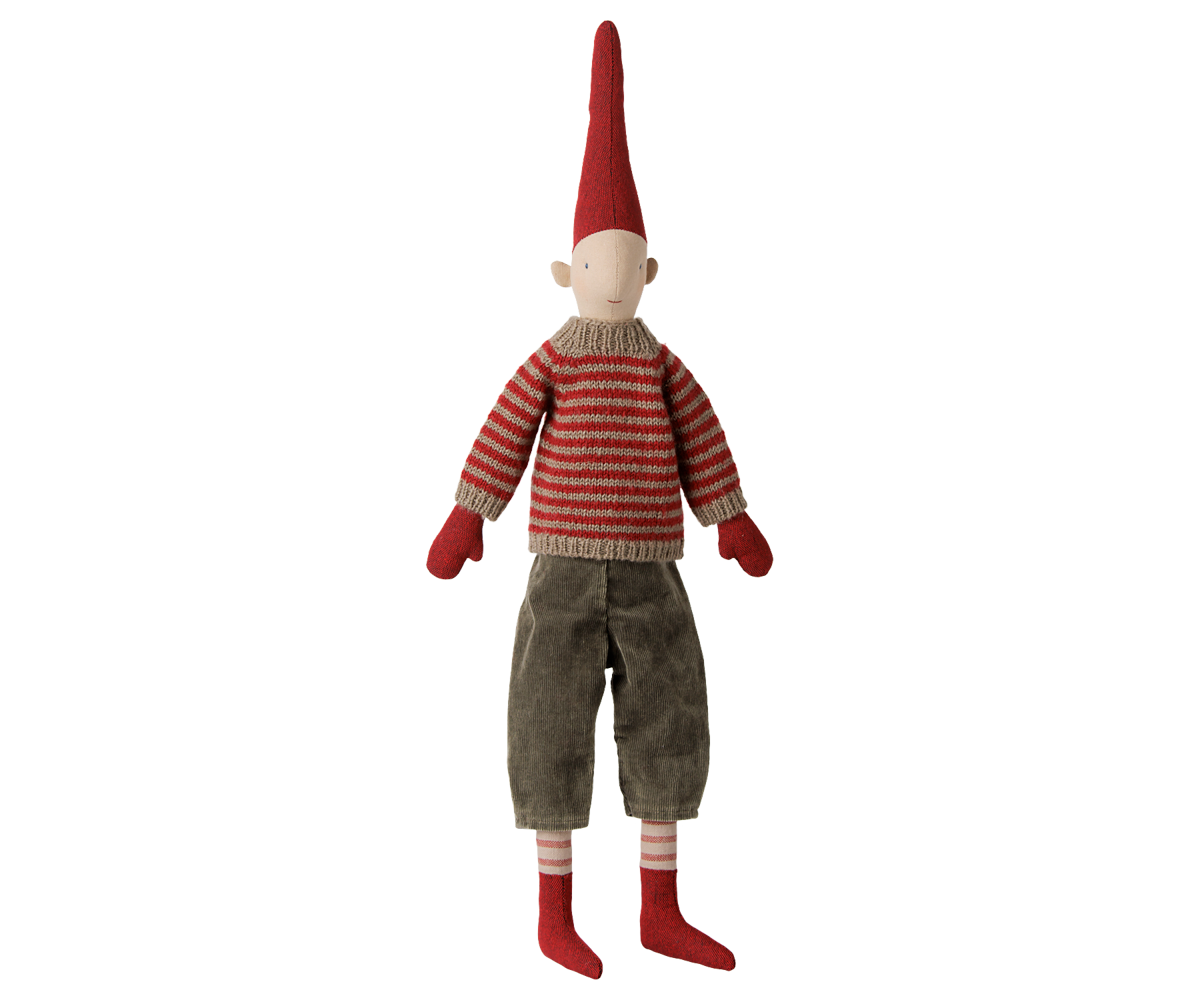 Maileg Nisse - 6433 Pixy Nisse Str. 3 Dreng Stribet Strikket Sweater