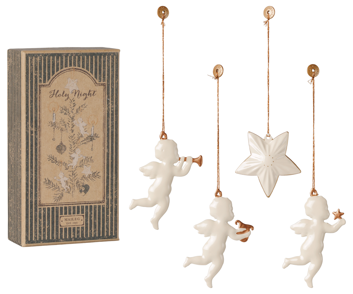 Maileg Julepynt - Metal Ornament Sæt - O Holy Night