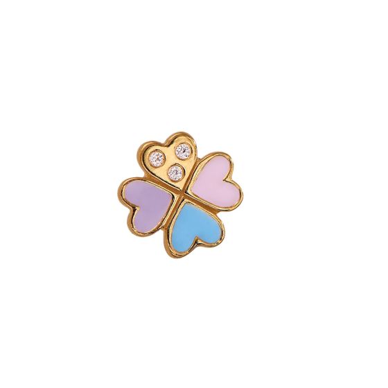 Stine A Ørestik - 1423 Love Hearts Clover Multi Med Sten
