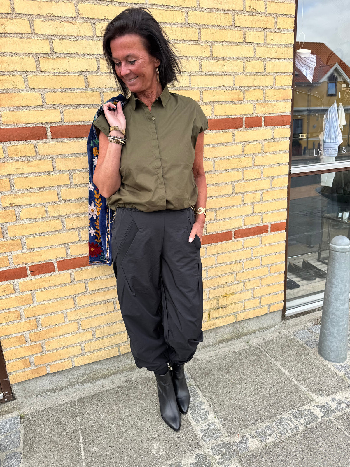 Tim & Simonsen Vest - 154 Becky Skjorte-Vest i Army