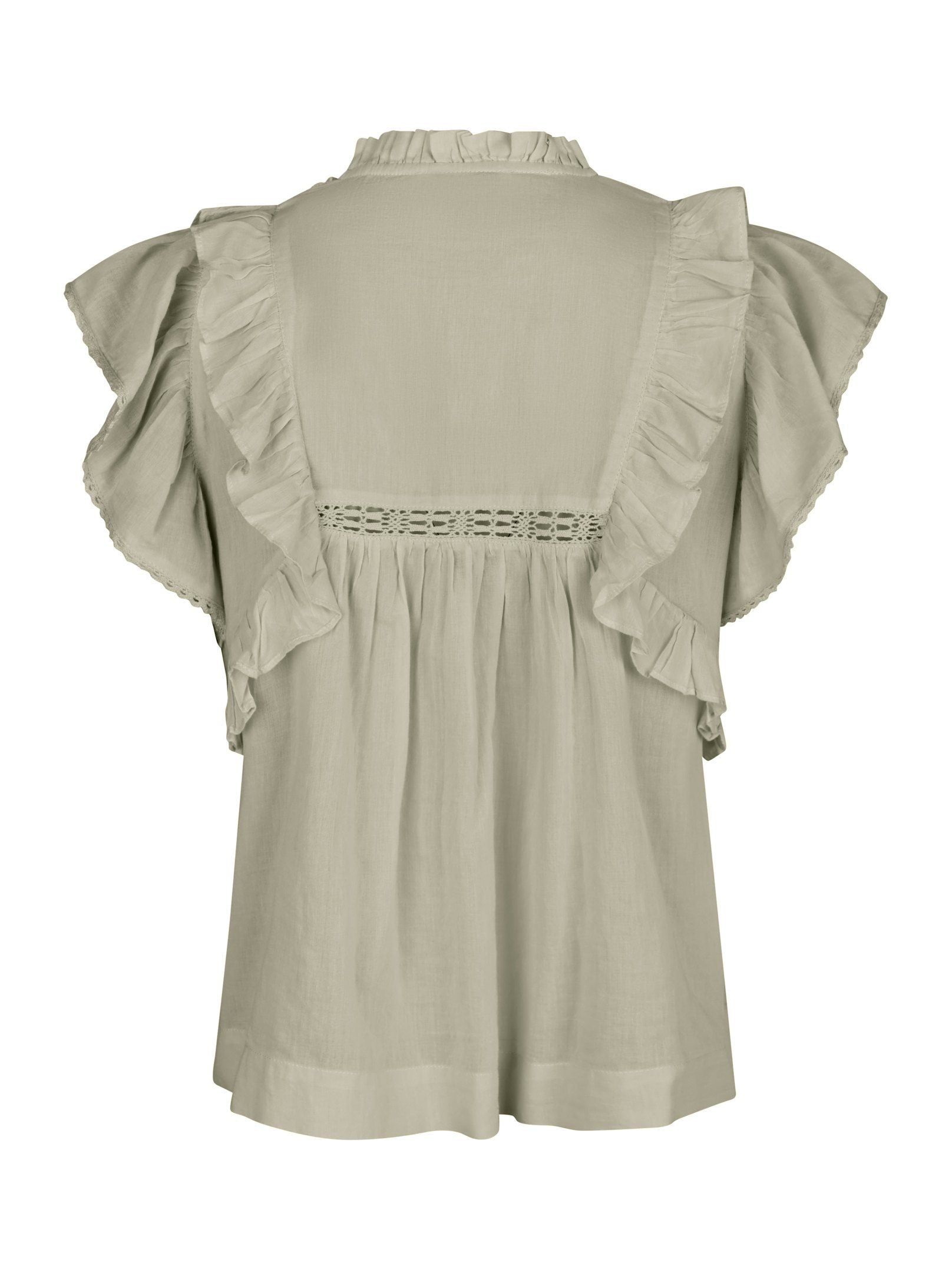 Neo Noir Top - Jayla S Voile Top i Smoke Green