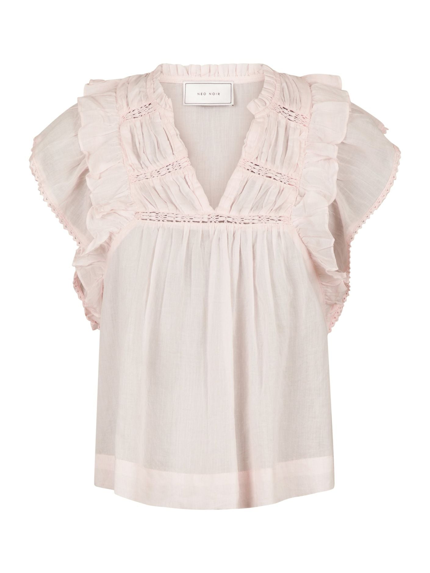 Neo Noir Top - Jayla S Voile Top i Light Pink