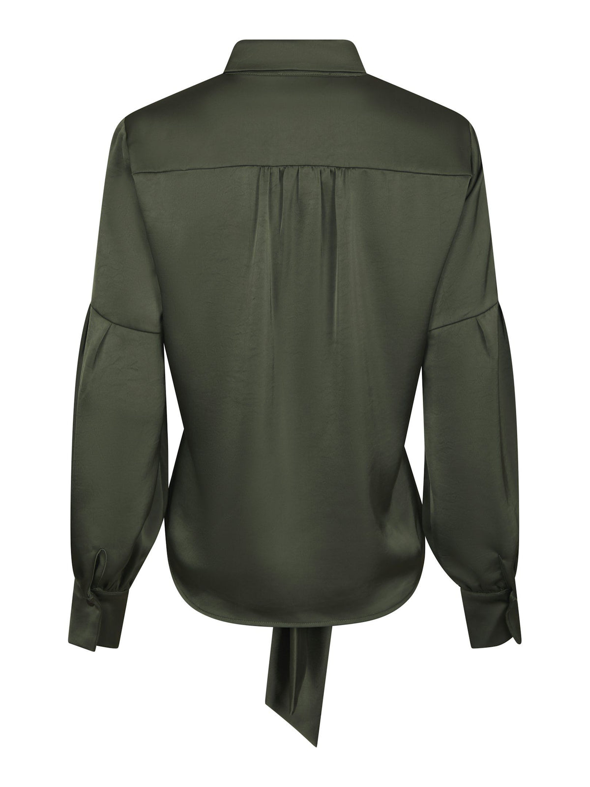 Neo Noir Bluse -Naja Satin Bluse i Deep Green
