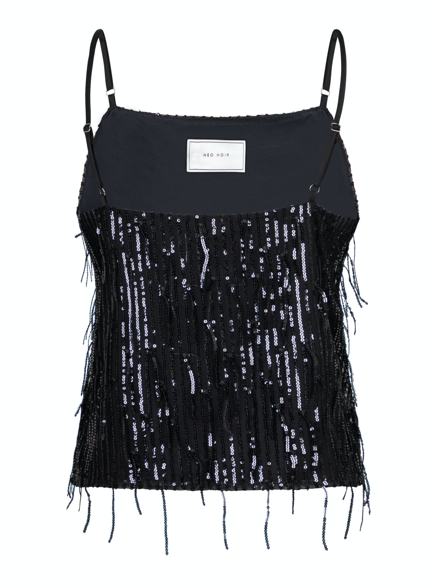 Neo Noir Top - Reganna Sequins Top i Sort