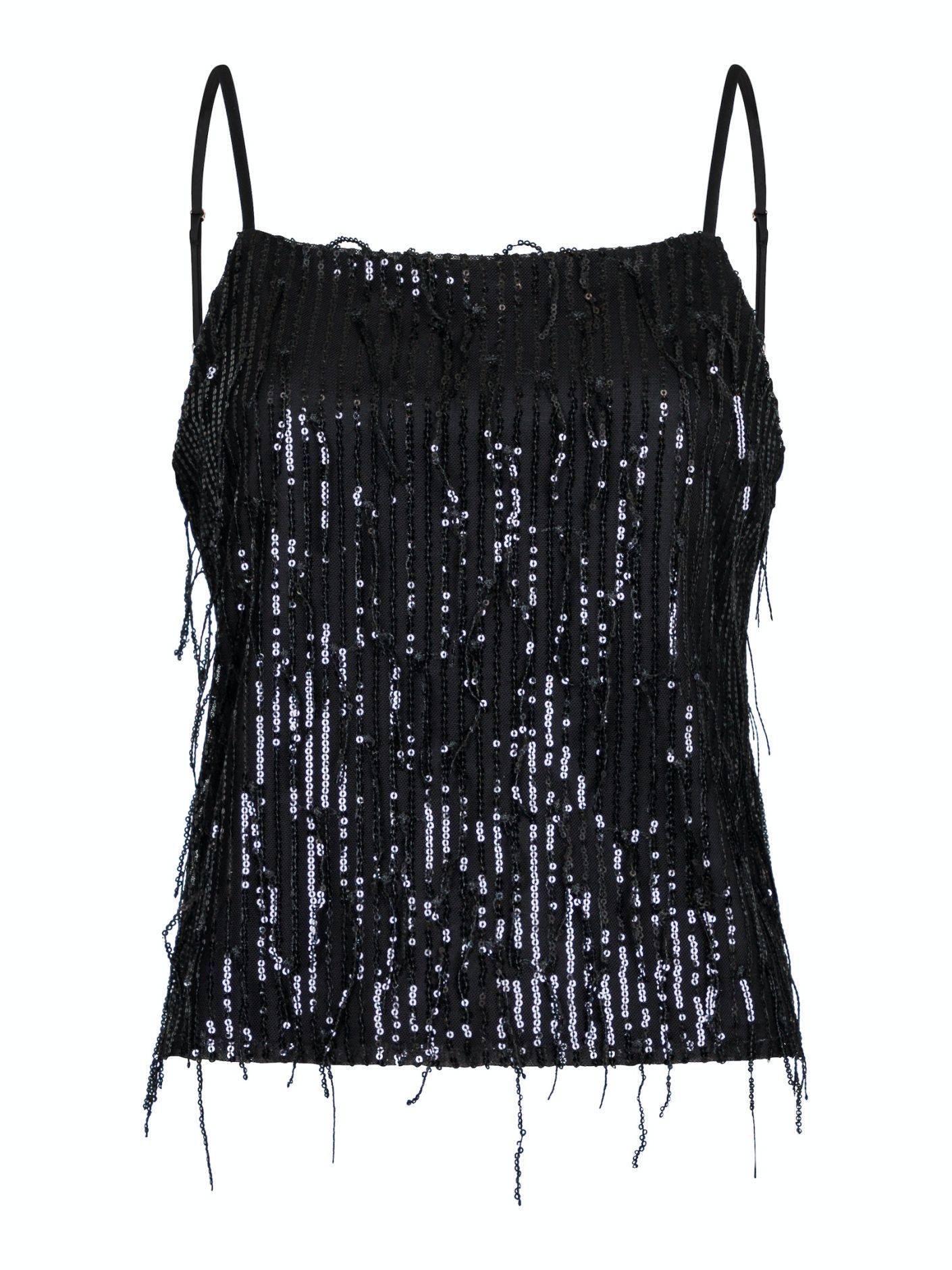 Neo Noir Top - Reganna Sequins Top i Sort