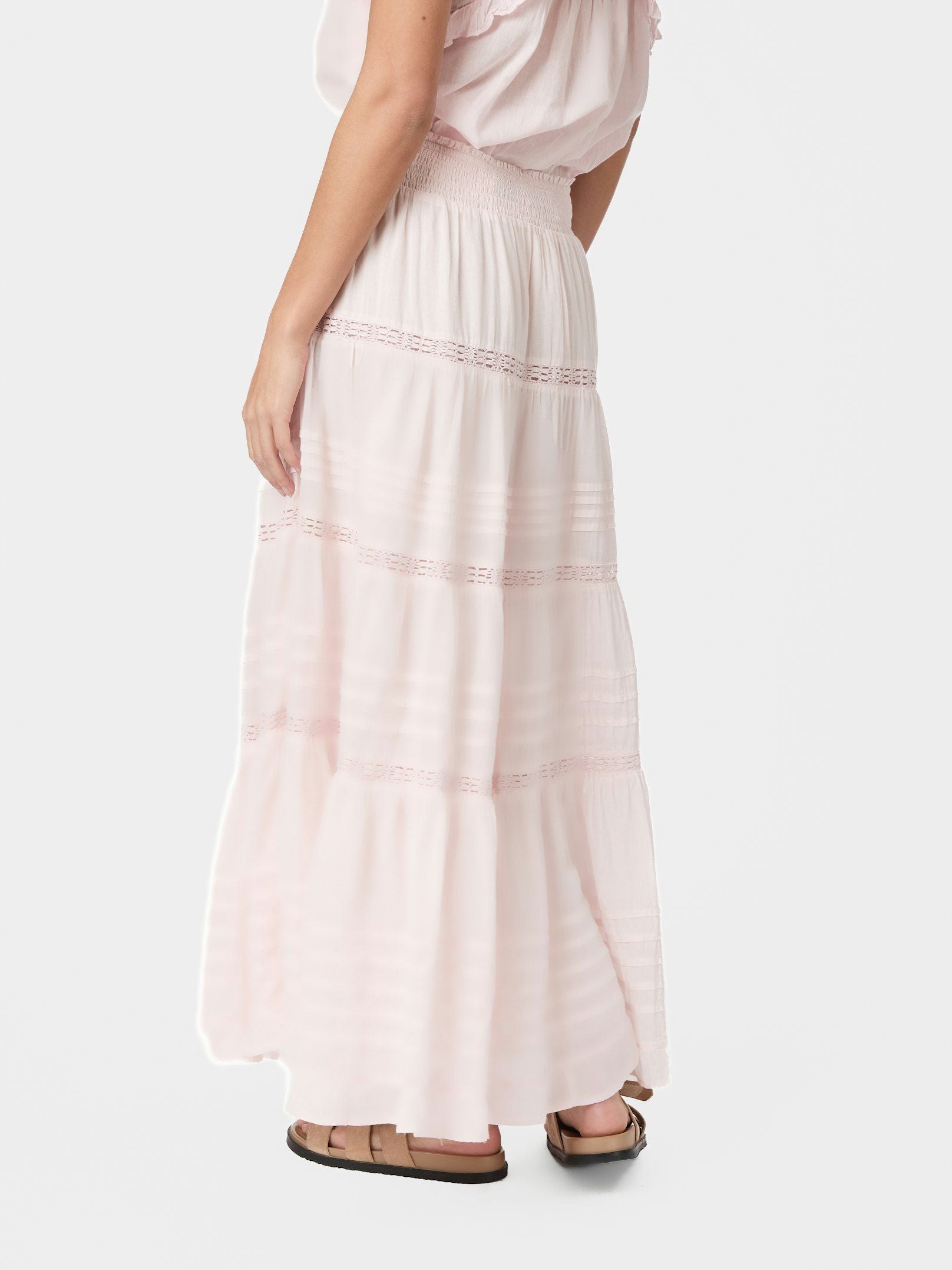 Neo Noir Nederdel - Felicia S Voile Nederdel i Light Pink