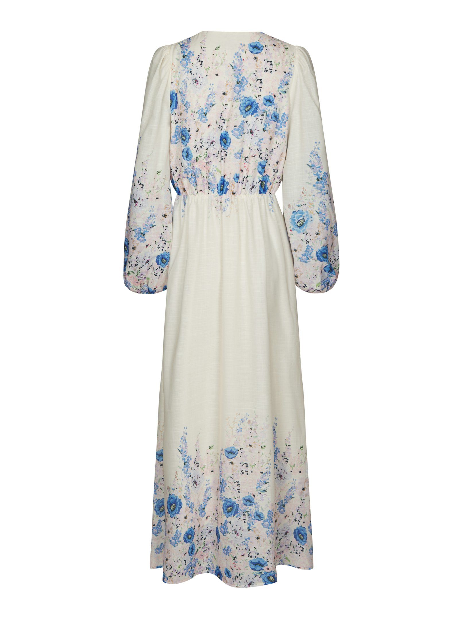 Neo Noir Kjole - Silfi Flower Print Kjole i Blå