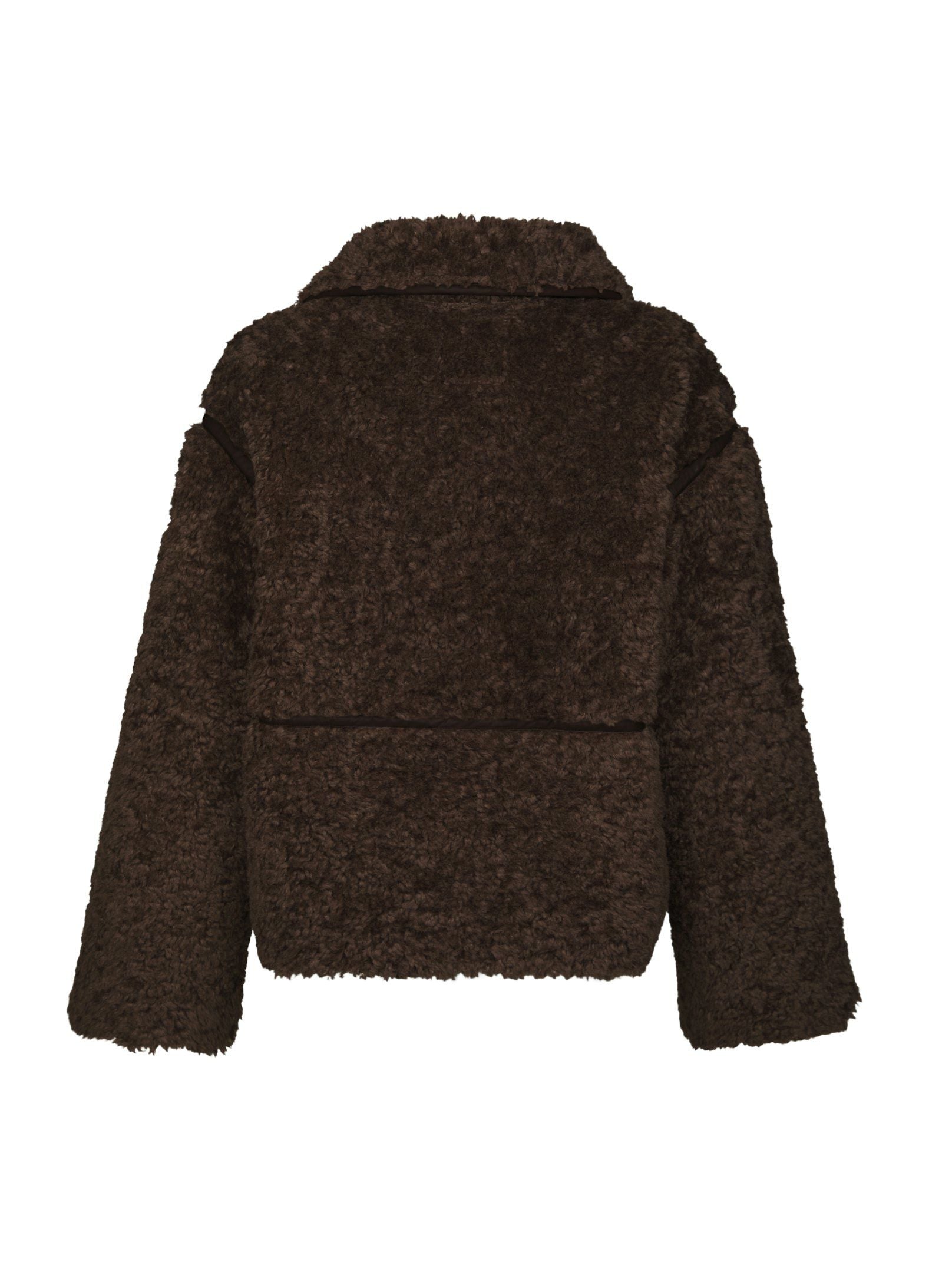 Neo Noir Jakke - Caster Faux Fur Jakke i Dark Brown