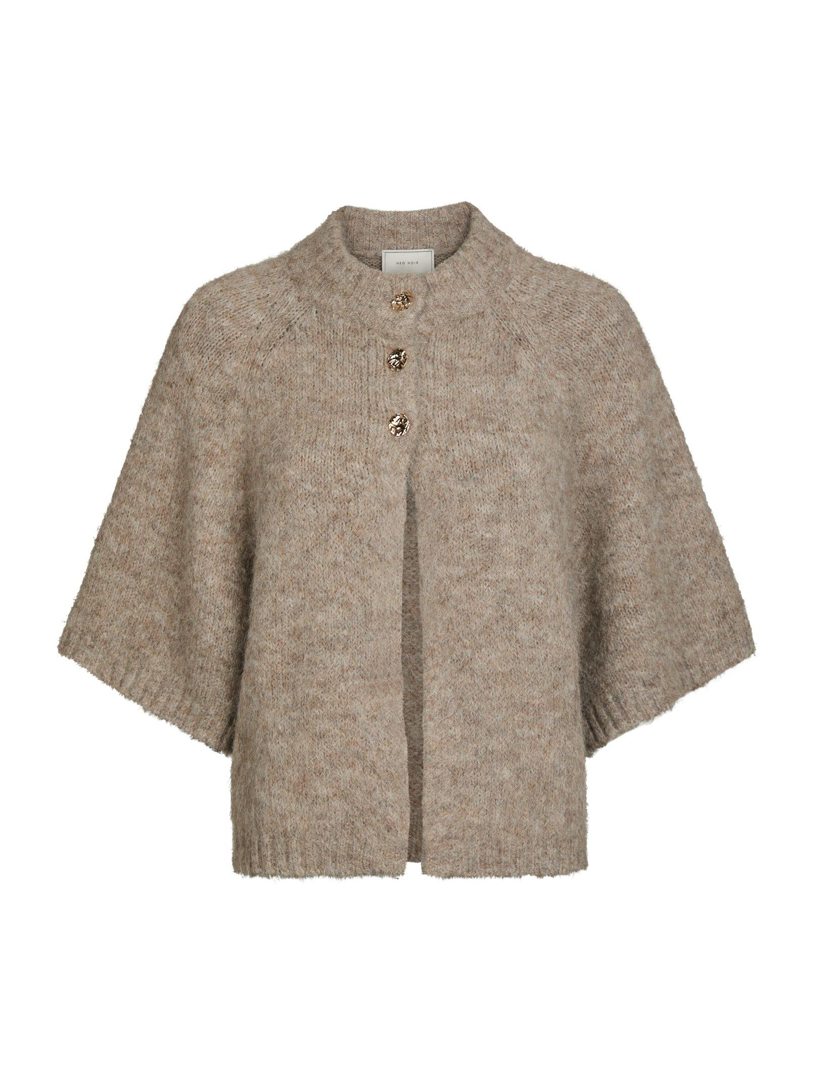 Neo Noir Cardigan - Benuta Strik Cardigan i Beige Melange