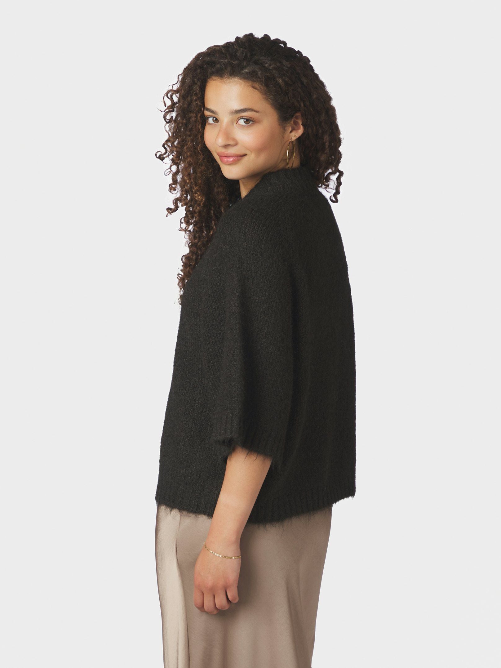 Neo Noir Cardigan - Benuta Strik Cardigan i Dark Brown