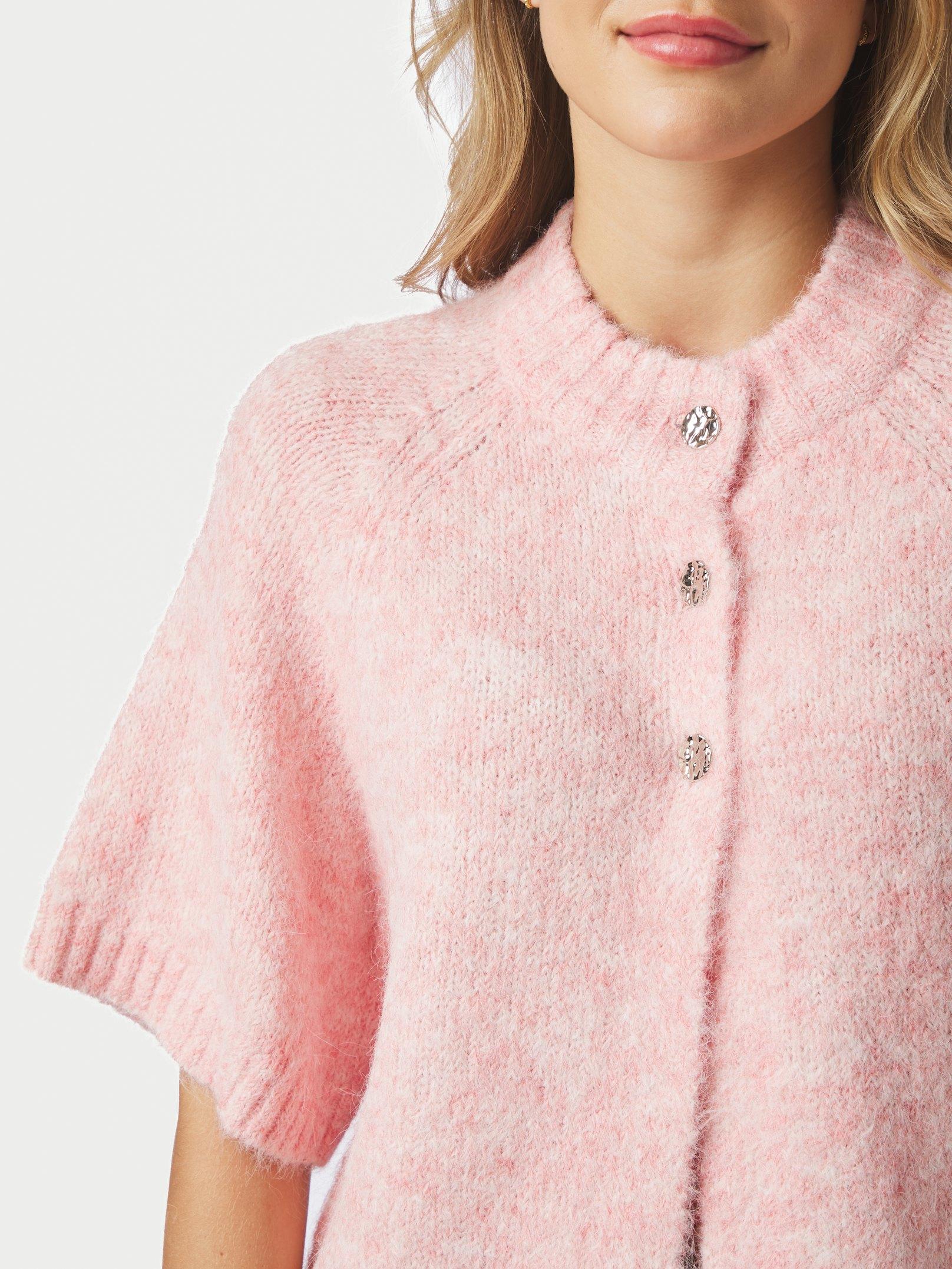 Neo Noir Cardigan - Benuta Strik Cardigan i Light Pink