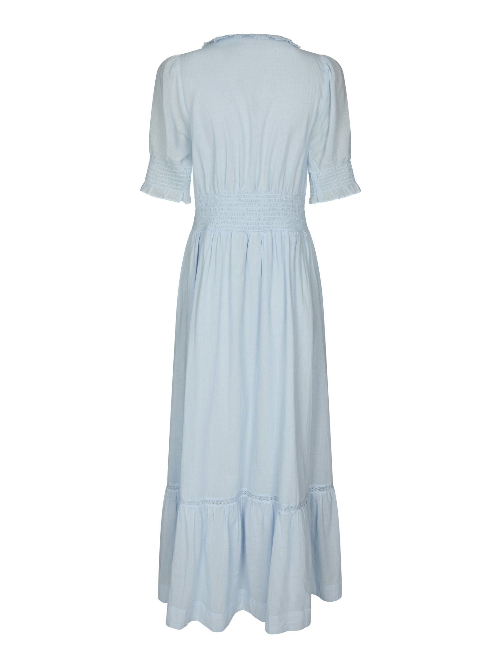 Neo Noir Kjole - Alvina S Voile Kjole i Light Blue