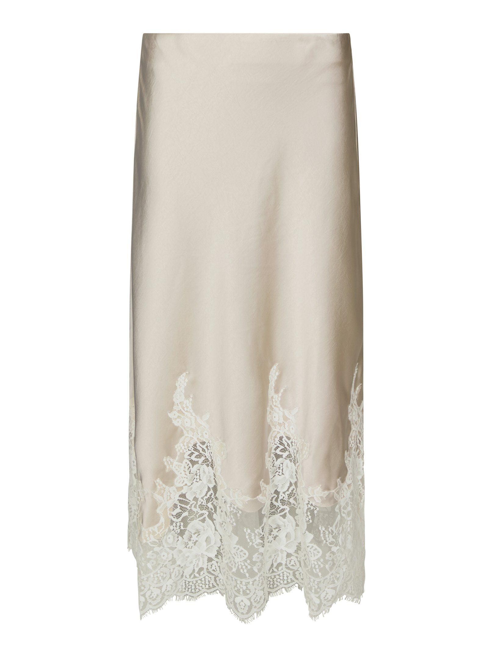 Neo Noir Nederdel - Yelina Heavy Sateen Nederdel i Champagne