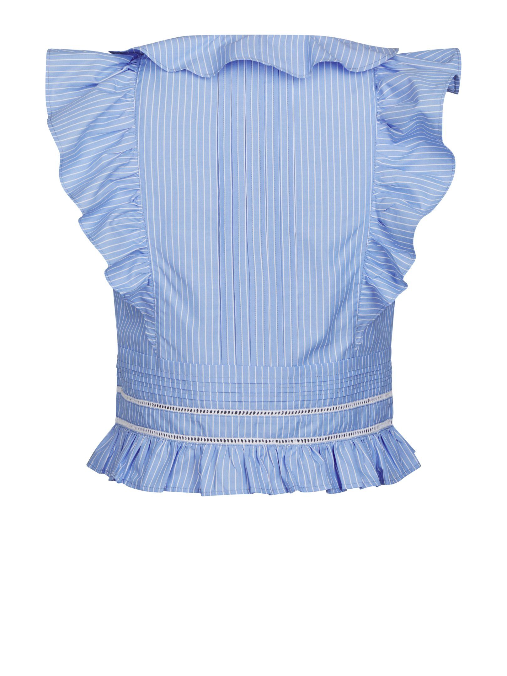 Neo Noir Top - Jolia Stribet Top i Light Blue