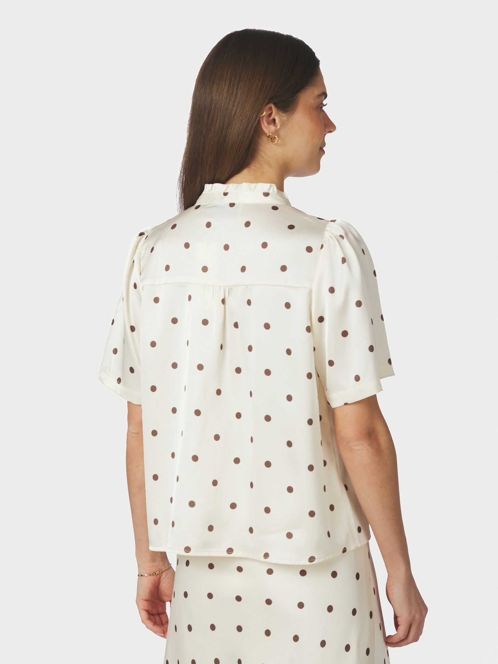 Neo Noir Bluse - Torana Dotted Bluse i Creme