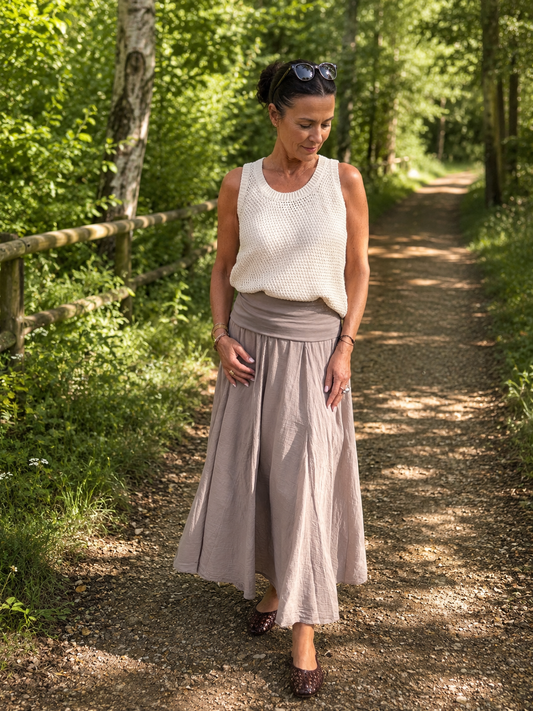 MARTA du château Top - 9689 MdcNayla Strik Top i Beige