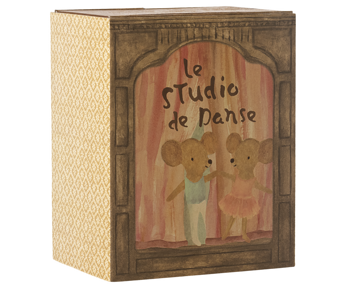 Maileg Dukkehus - Dansestudie Med 2 Ballet Mus, Lillebror, Lillesøster