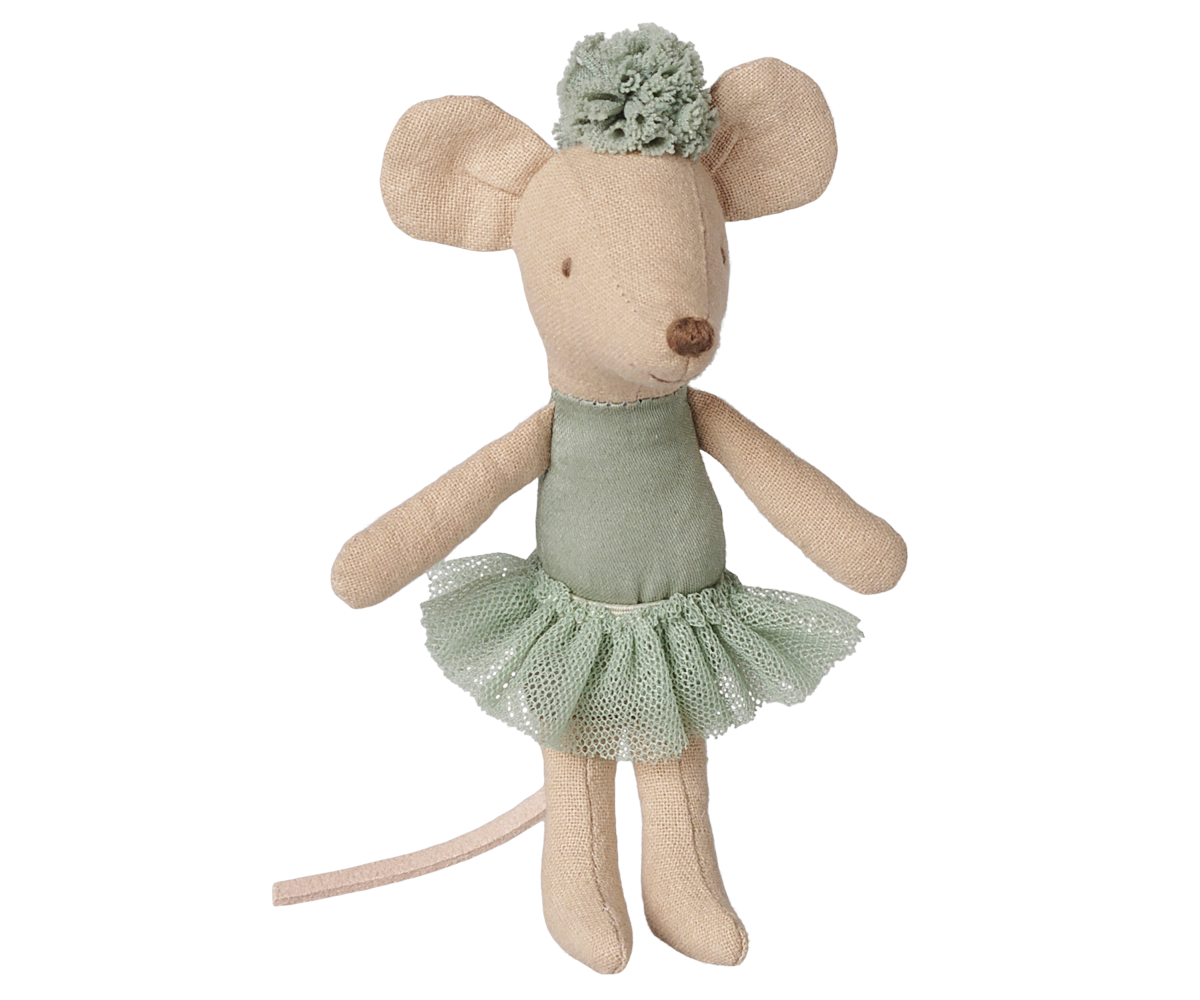 Maileg Lillesøster - Lillesøster Ballerina Mus i Vintage Mint