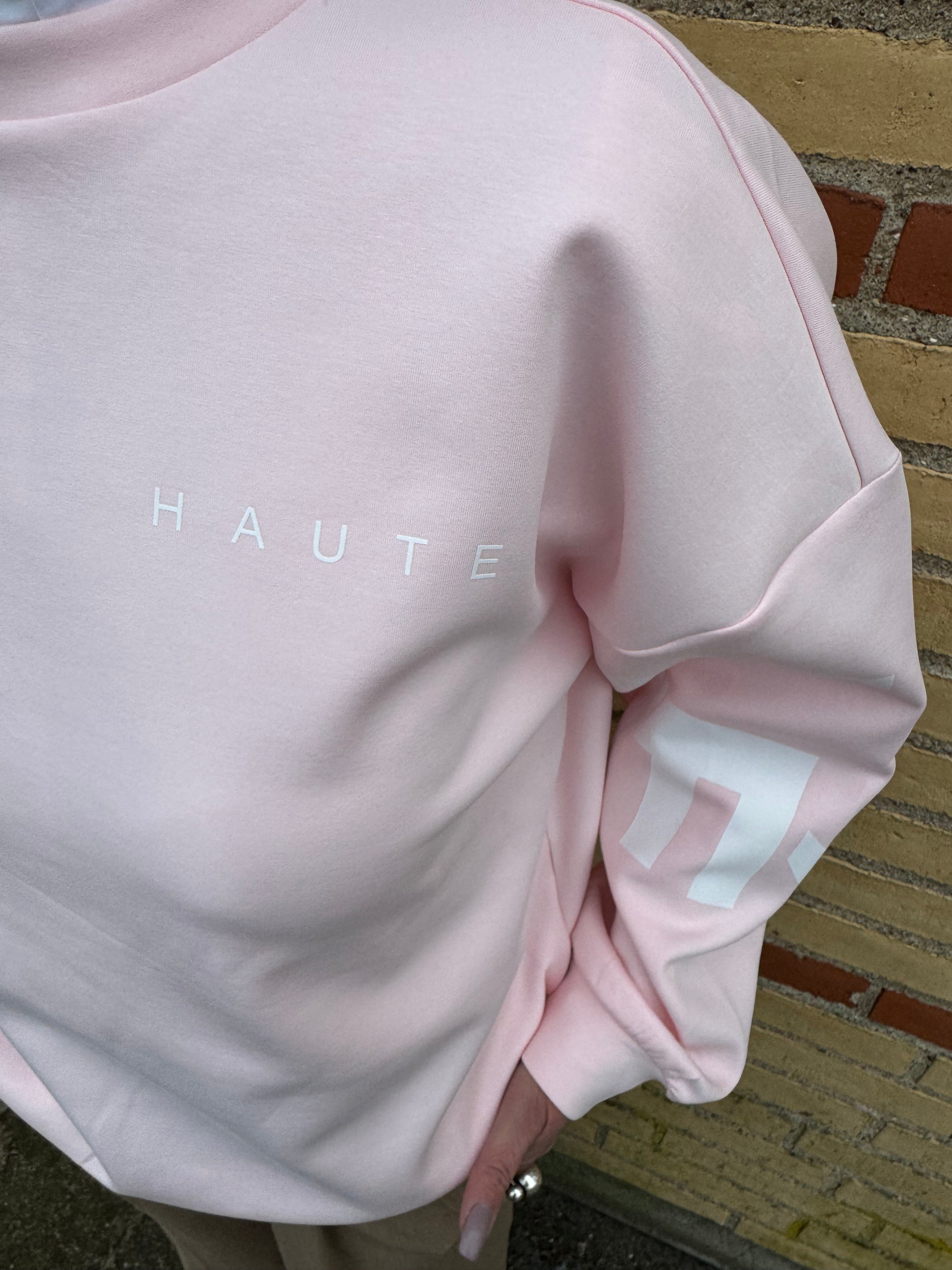 Haute L´amitié Sweat - Maxi Split Logo Sweat i Iced Rose
