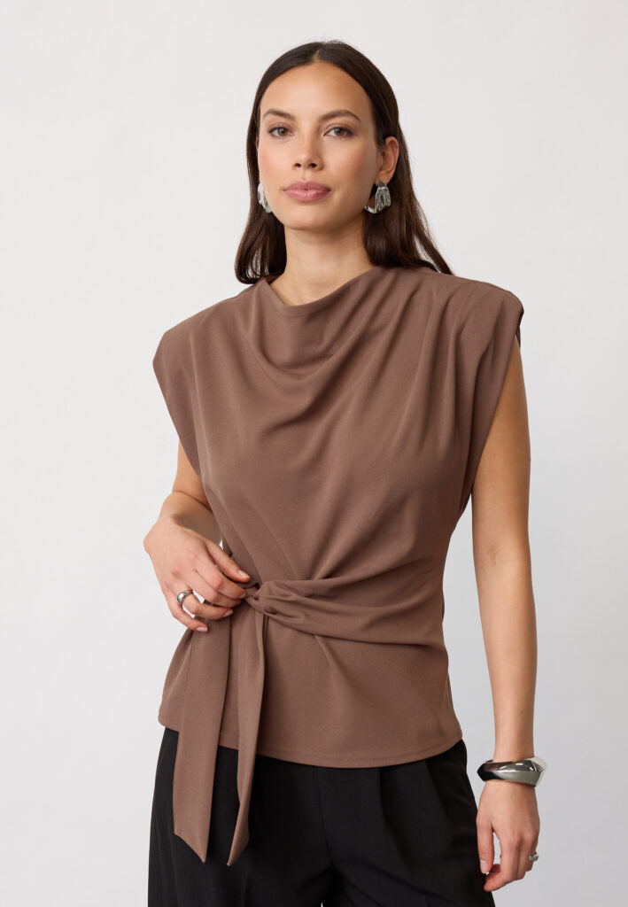 Co´Couture Top - FalconCC Pleat Top i Walnut