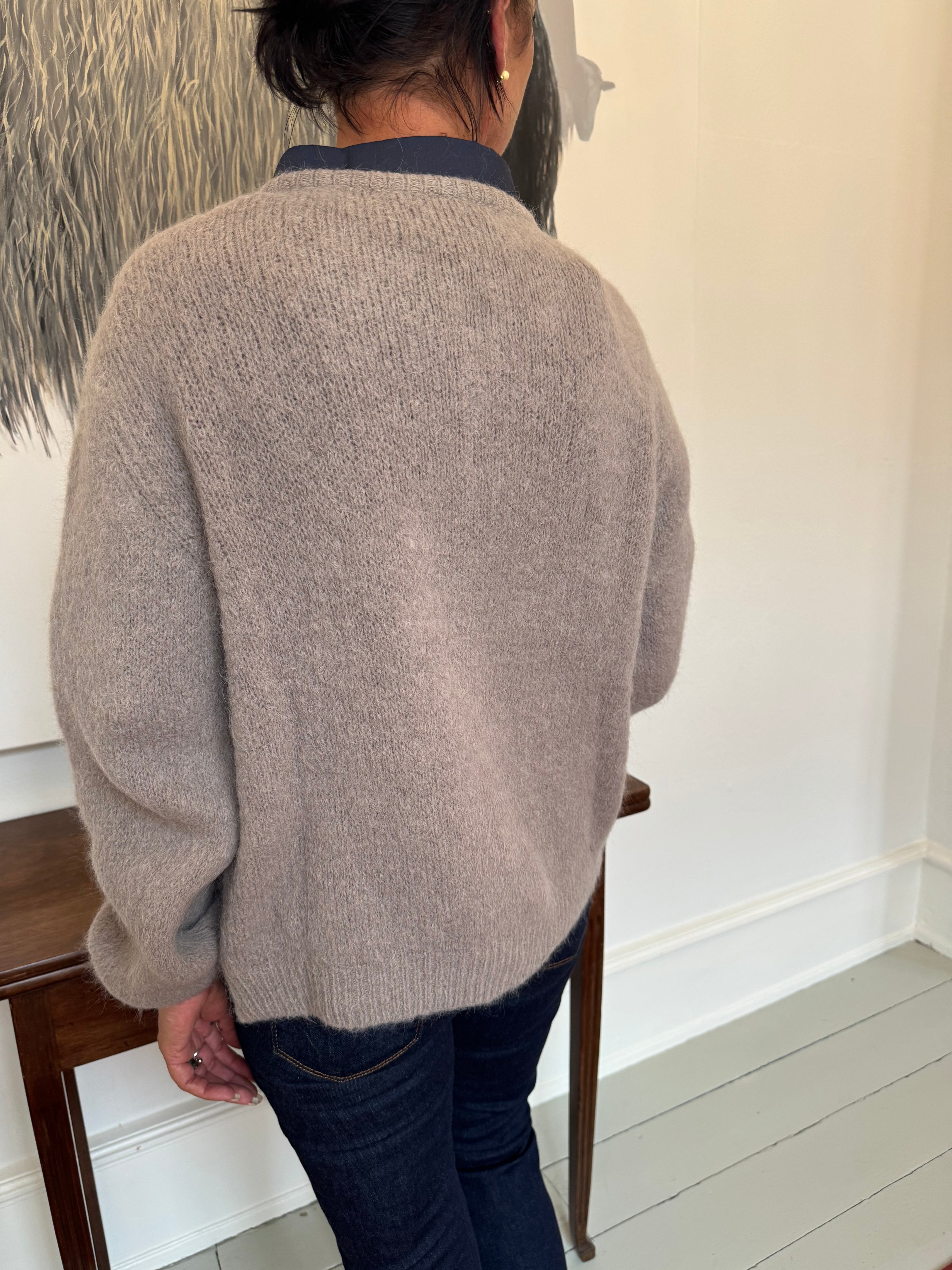 Americandreams Cardigan - Susan Alpaca Strik Cardigan i Light Taupe