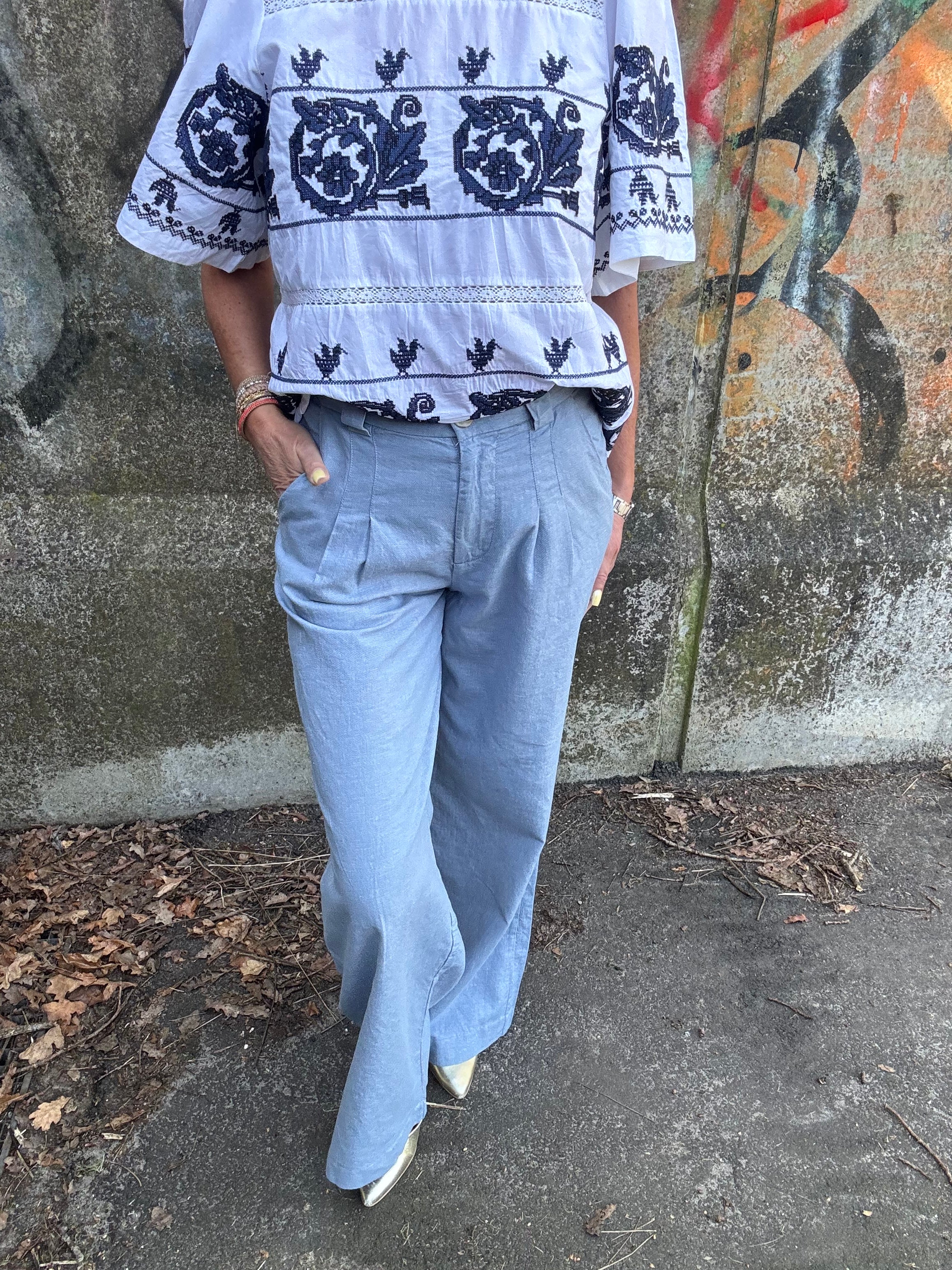 Garcia Bukser - 50317 Bukser i Chambray Blå