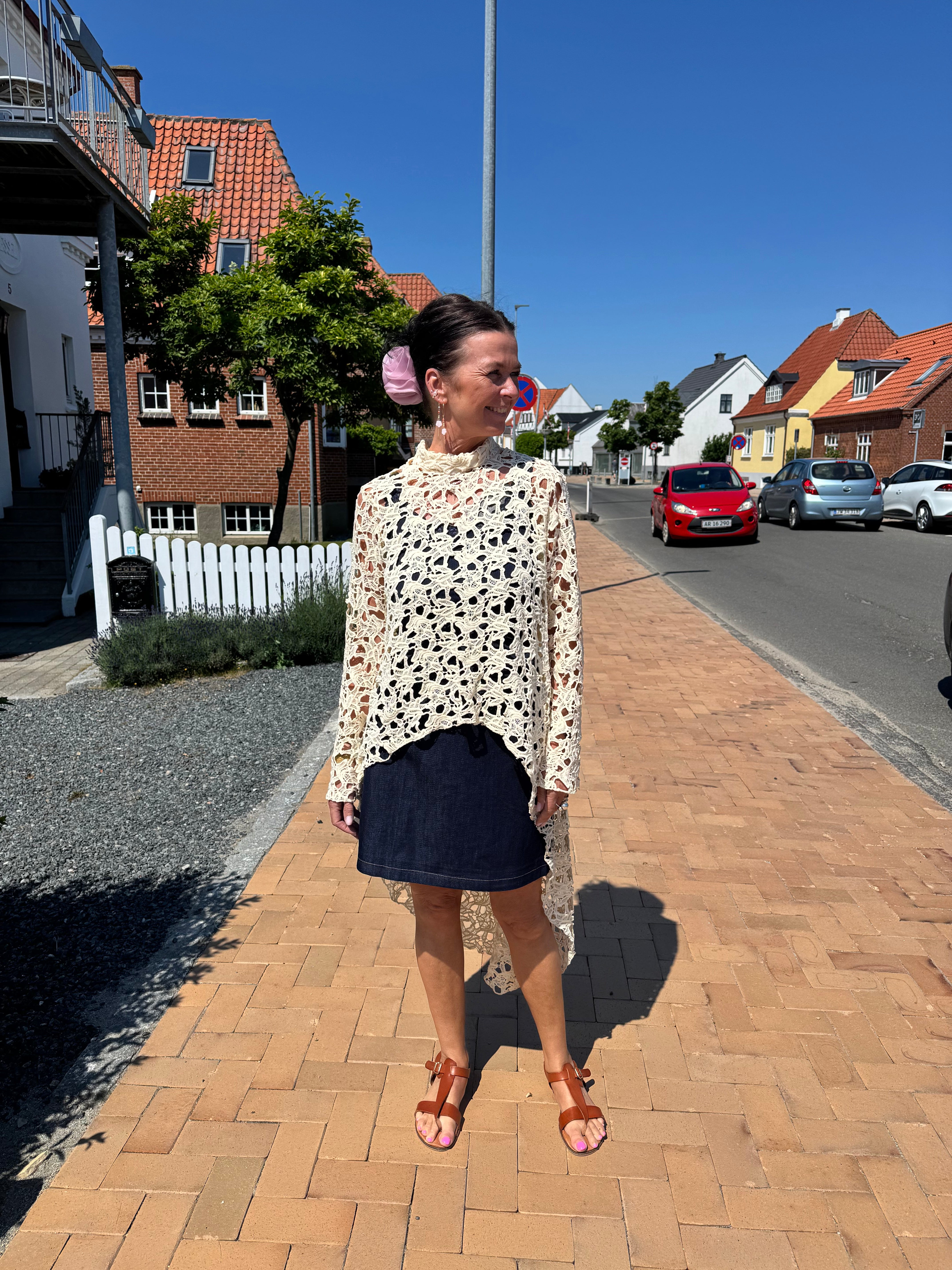 Tim & Simonsen Tunika - Fresa Lace Tunic i Off White